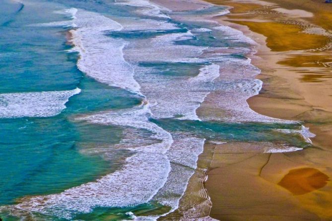 Orilla de la playa de Zarautz : foto en Zarautz