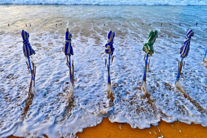 Placar en la playa de Zarautz : foto en Zarautz