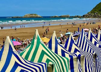 Playa de Zarautz en verano 