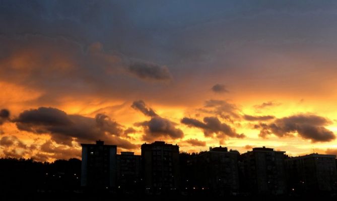 Puesta de sol: foto en Zarautz