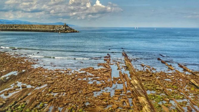 Rasa mareal: foto en Zumaia