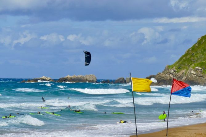 Surfeando  en Zarautz : foto en Zarautz