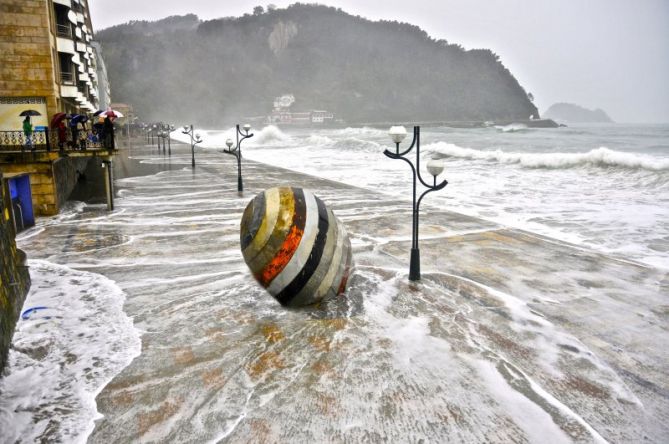 Temporal !!: foto en Zarautz