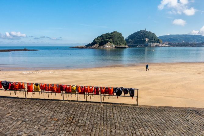 Tendidos al sol: foto en Donostia-San Sebastián