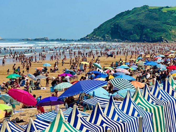 Zarautzko hondartzan : foto en Zarautz