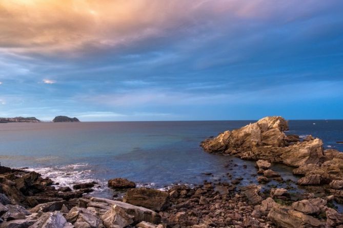 Atardecer en Mollarri: foto en Zarautz
