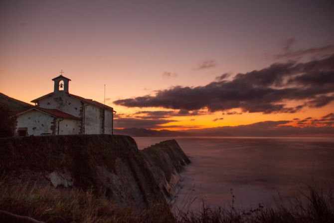 Atardecer de otoño: foto en Zumaia