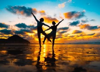 Bailando al atardecer