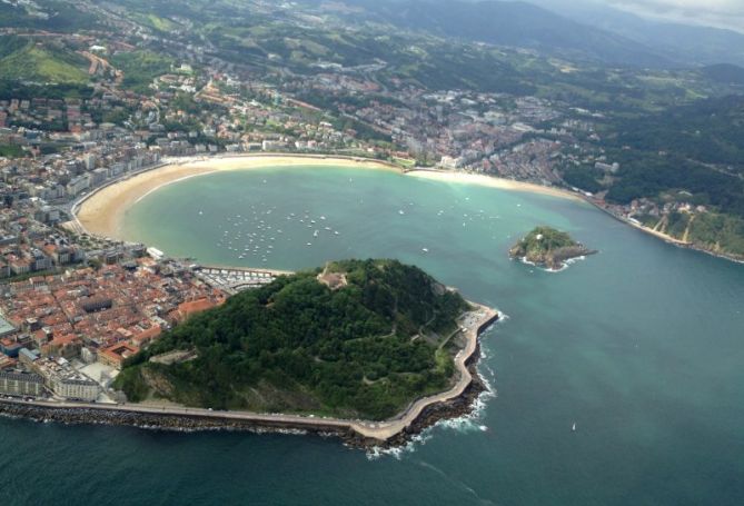 La bella Easo desde el aire: foto en Donostia-San Sebastián