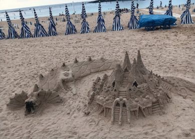 Figura de arena en Ondarreta