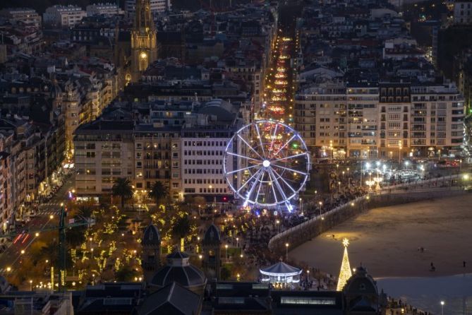 Luces de Navidad: foto en Donostia-San Sebastián