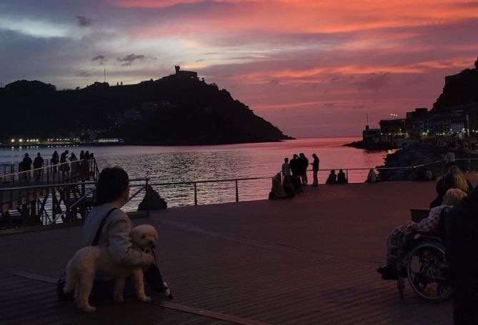 Pink sunset: foto en Donostia-San Sebastián