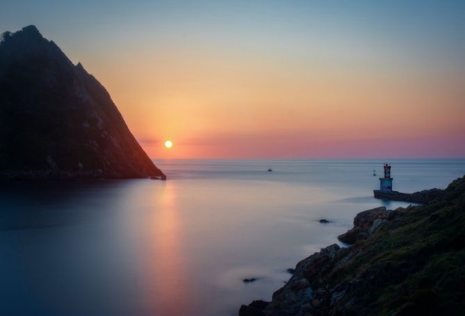 Puesta de sol desde Donibane
